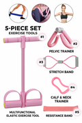 5 Piece Multifunctional Resistance Band Exercise Set Full Body Home Workout Tool