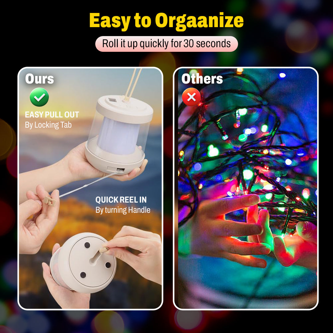 Camping Lantern with Power Bank – 3 Light Modes, Water-Resistant, RGB Ambient Lights