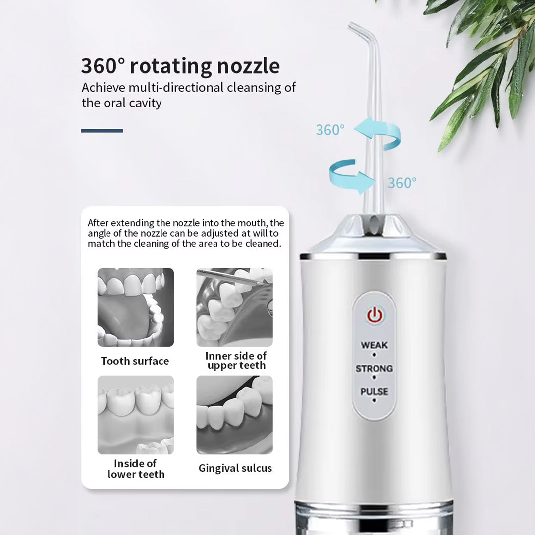 Cordless Water Flosser Oral Irrigator with 3 Modes and USB Rechargeable Design