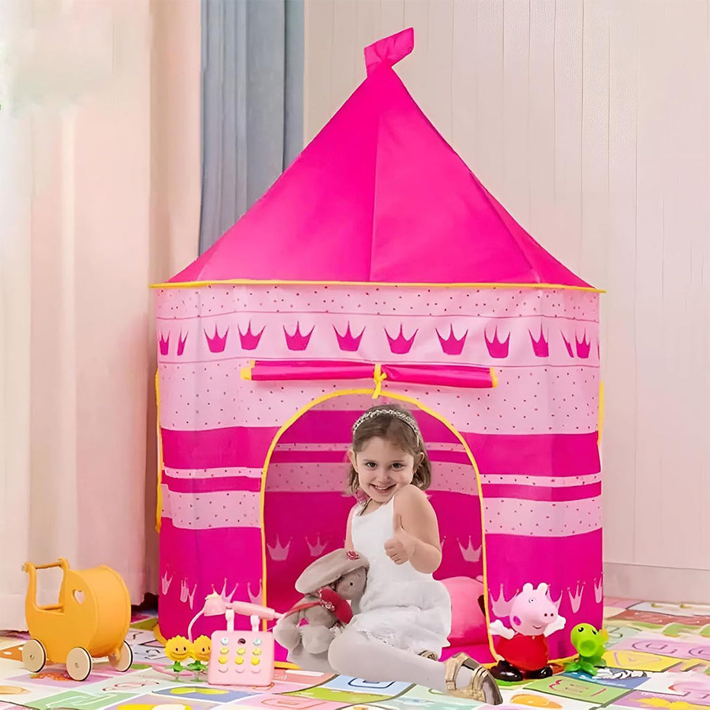 Kids Play Tent, Indoor & Outdoor Playhouse with Breathable Mesh Windows, Easy to Clean Fabric