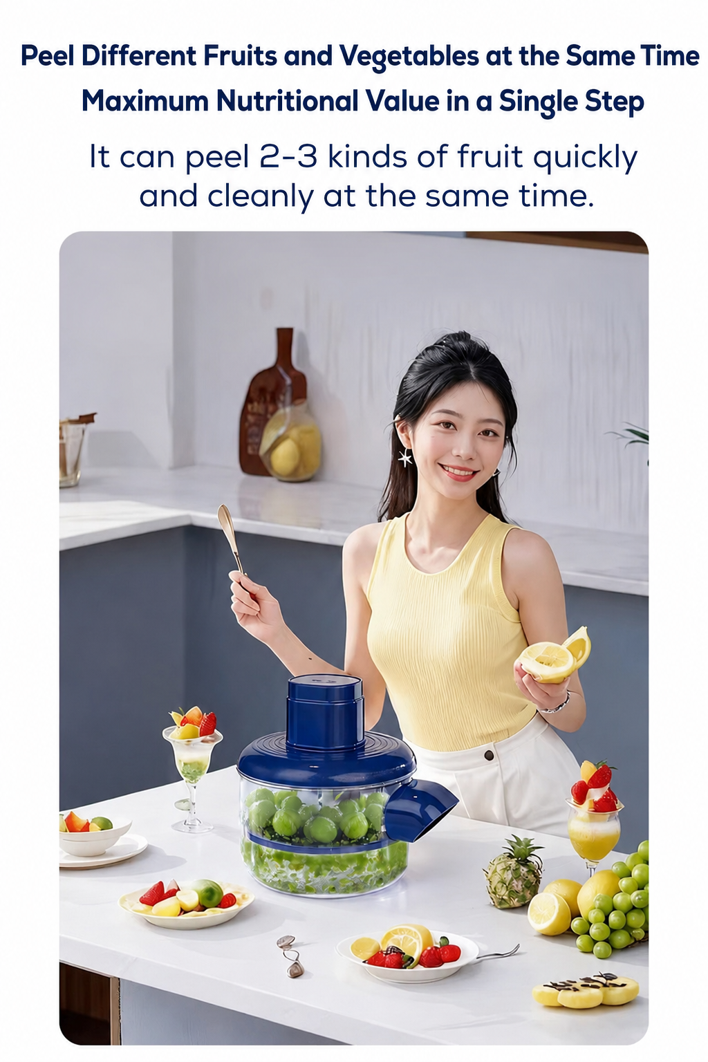 5-Blade Automatic USB Rechargeable Electric Fruit & Vegetable Peeler