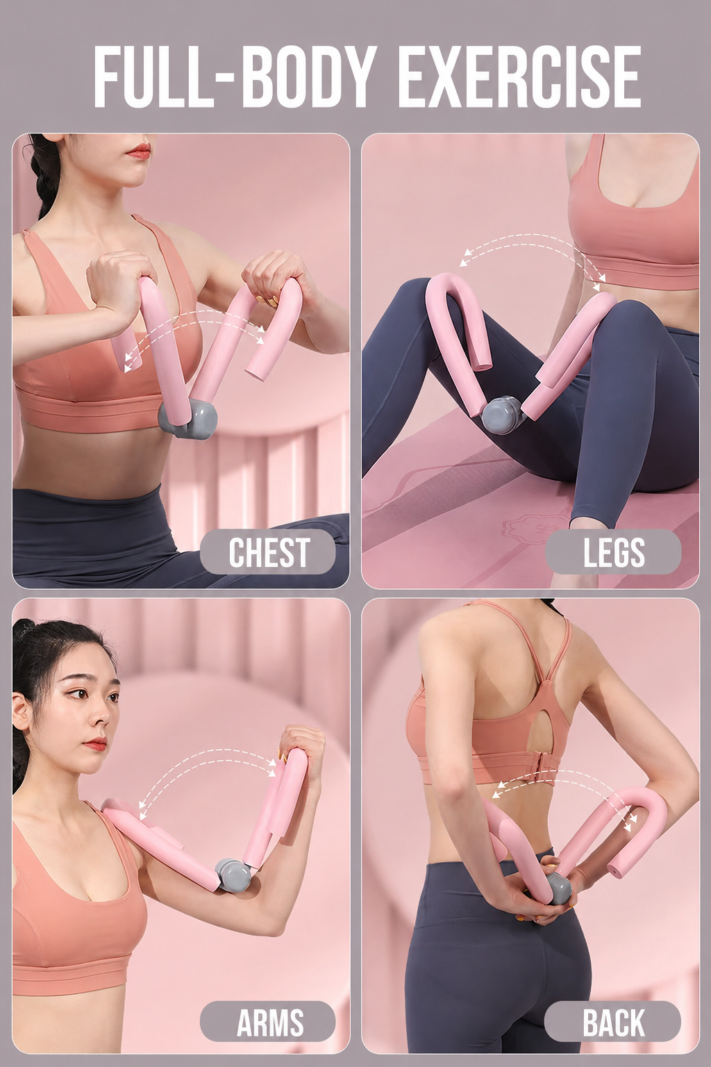 5 Piece Multifunctional Resistance Band Exercise Set Full Body Home Workout Tool