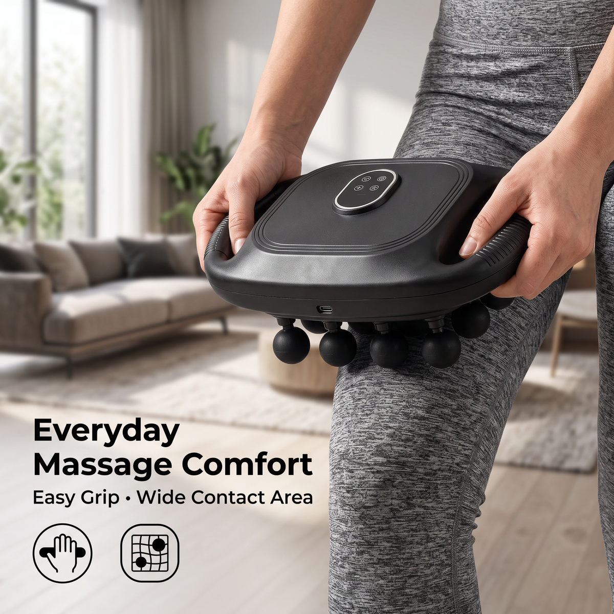 Rechargeable Body Massager with 16 Massage Heads & Adjustable Speed