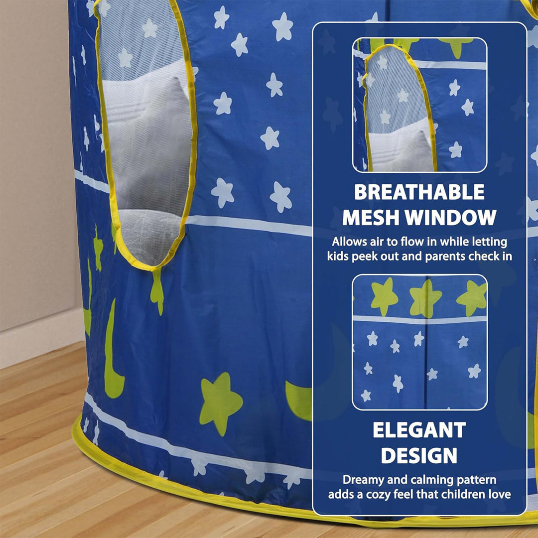 Kids Play Tent, Indoor & Outdoor Playhouse with Breathable Mesh Windows, Easy to Clean Fabric