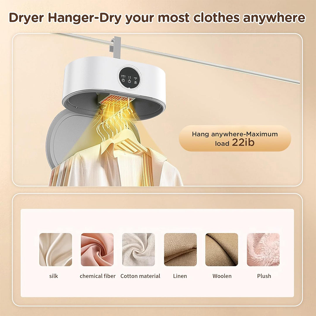 Fast Drying - Portable Foldable Electric Clothes Dryer – Remote Control, Large Capacity