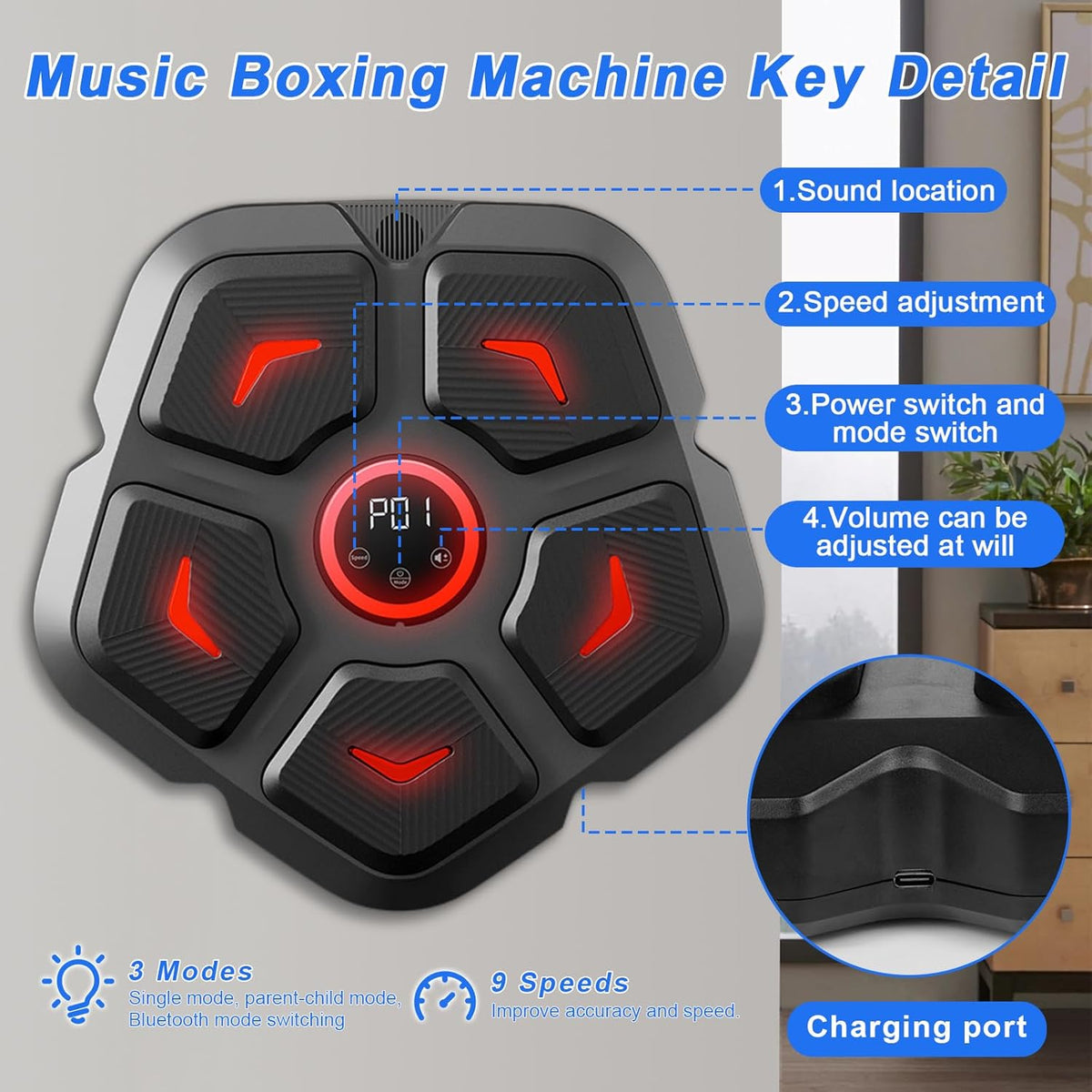 Smart Boxing Training Pad – Portable Fitness Tool for Speed & Agility Training