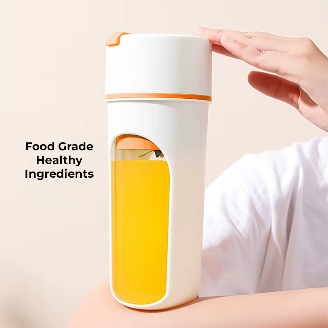 Portable USB Rechargeable Blender Bottle – Food Grade Personal Juicer with Stainless Steel Blades, One-Click Operation