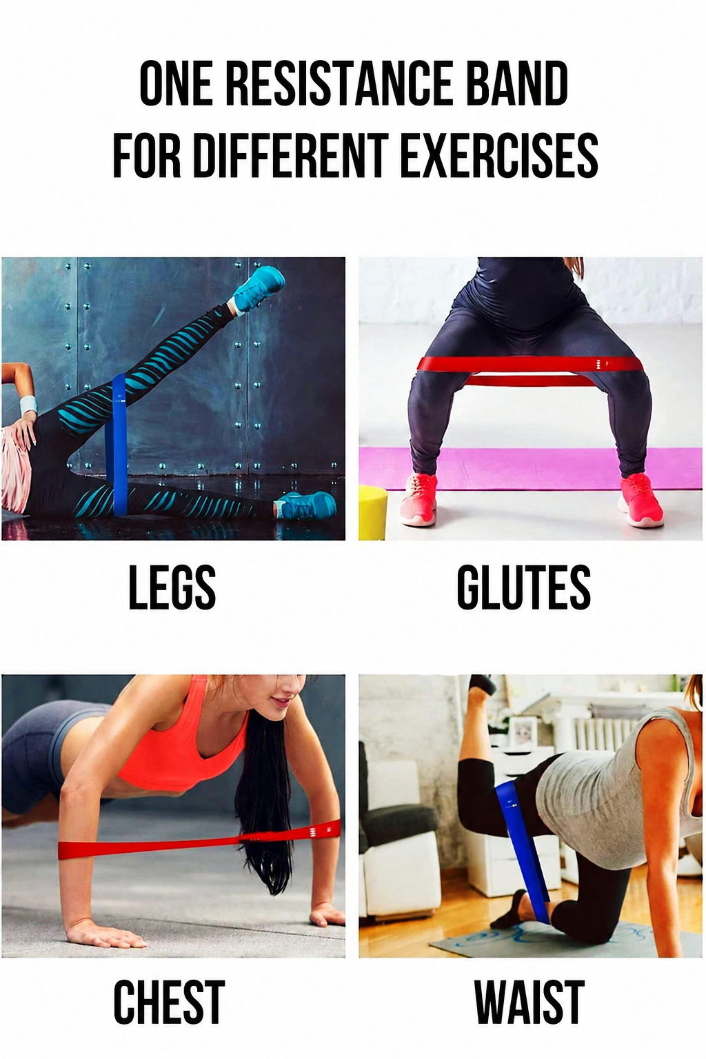 5 Piece Multifunctional Resistance Band Exercise Set Full Body Home Workout Tool