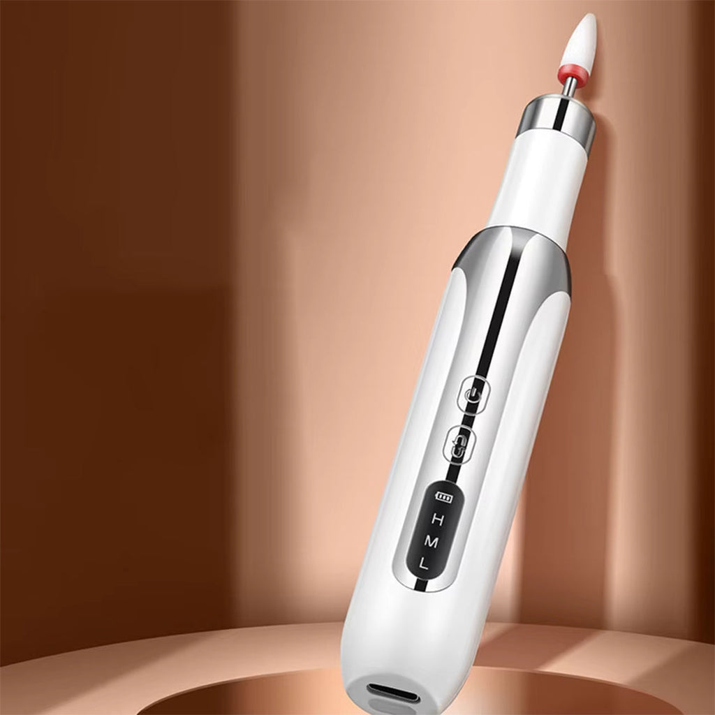 Cordless Electric Nail Drill with 12 Bits and USB Rechargeable Design