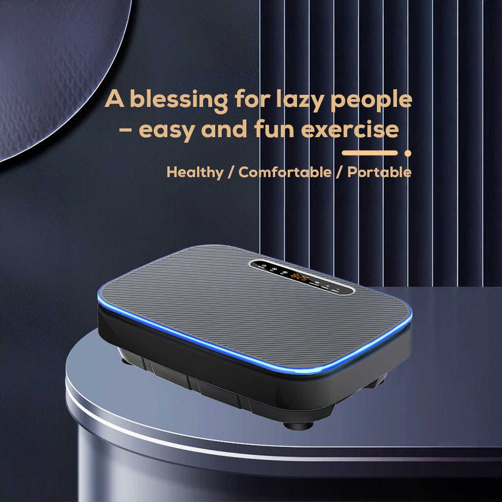 Smart Vibration Platform with Remote Control – LCD Display, 120 Speed Levels, Bluetooth Speaker