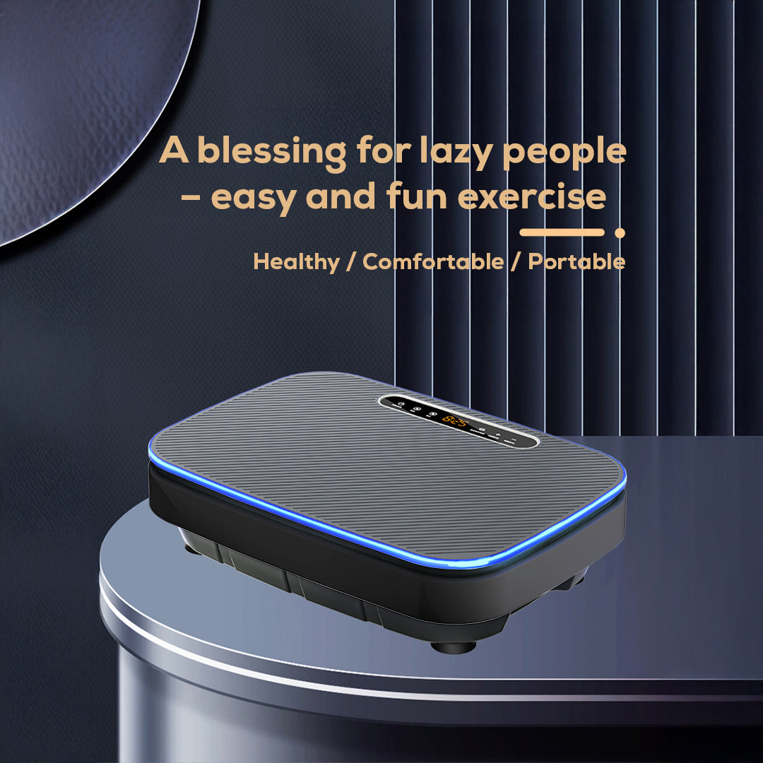Smart Vibration Platform with Remote Control – LCD Display, 120 Speed Levels, Bluetooth Speaker