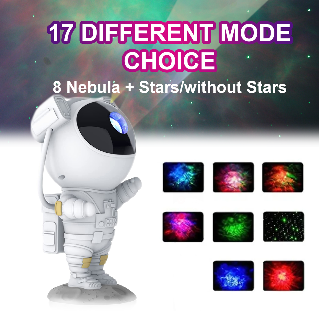 Astronaut Themed Starry Sky Projector Night Light with LED Optical Projection