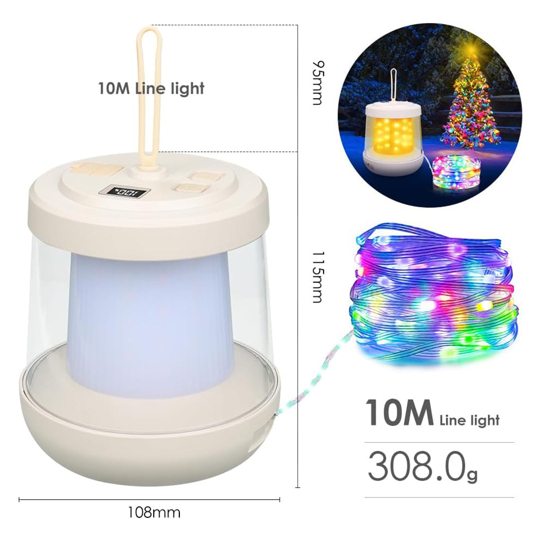 Camping Lantern with Power Bank – 3 Light Modes, Water-Resistant, RGB Ambient Lights