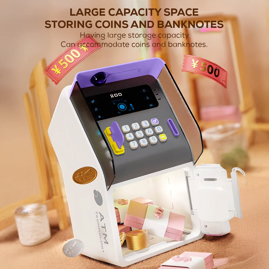 Smart Coin Bank with Password Lock – Decorative Savings Box with Voice Guide