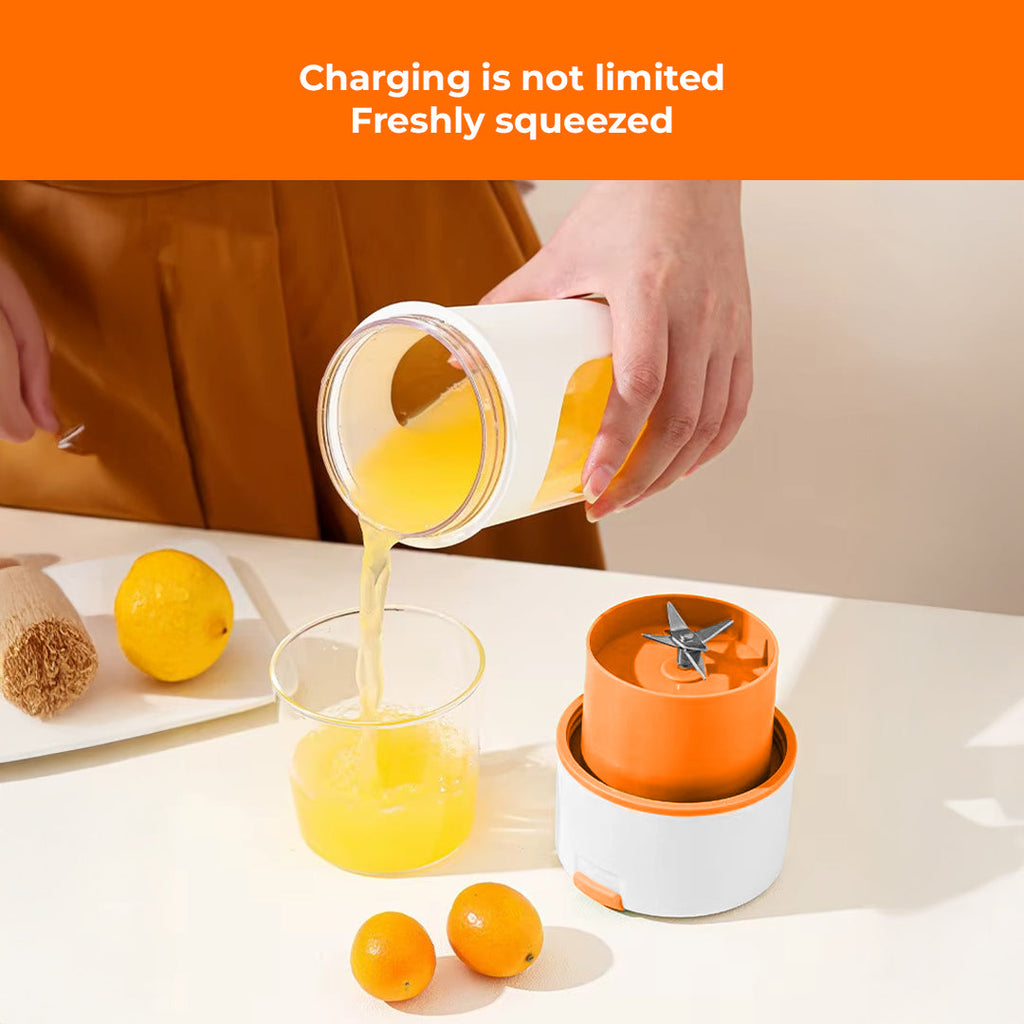 Portable USB Rechargeable Blender Bottle – Food Grade Personal Juicer with Stainless Steel Blades, One-Click Operation