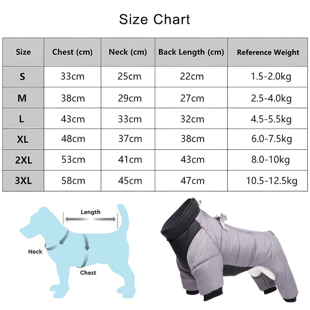S Size Windproof & Waterproof Full Body Warm Dog Coat (Yellow)