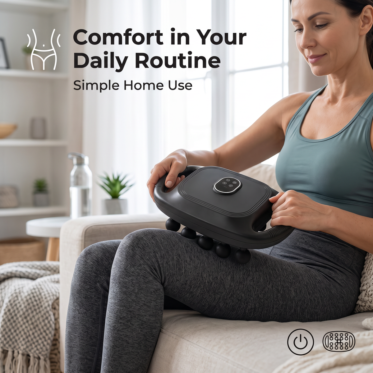 Rechargeable Body Massager with 16 Massage Heads & Adjustable Speed