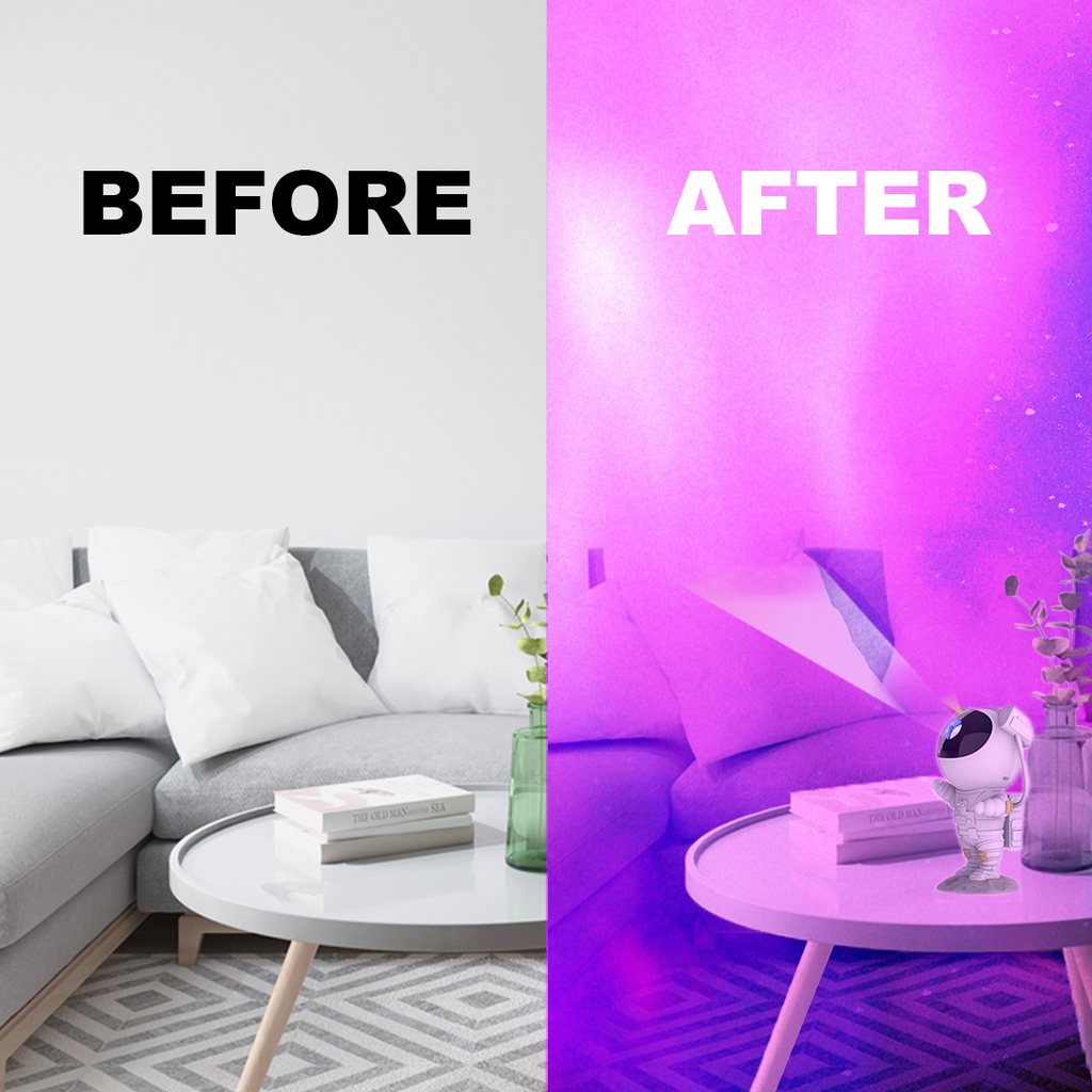 Astronaut Themed Starry Sky Projector Night Light with LED Optical Projection