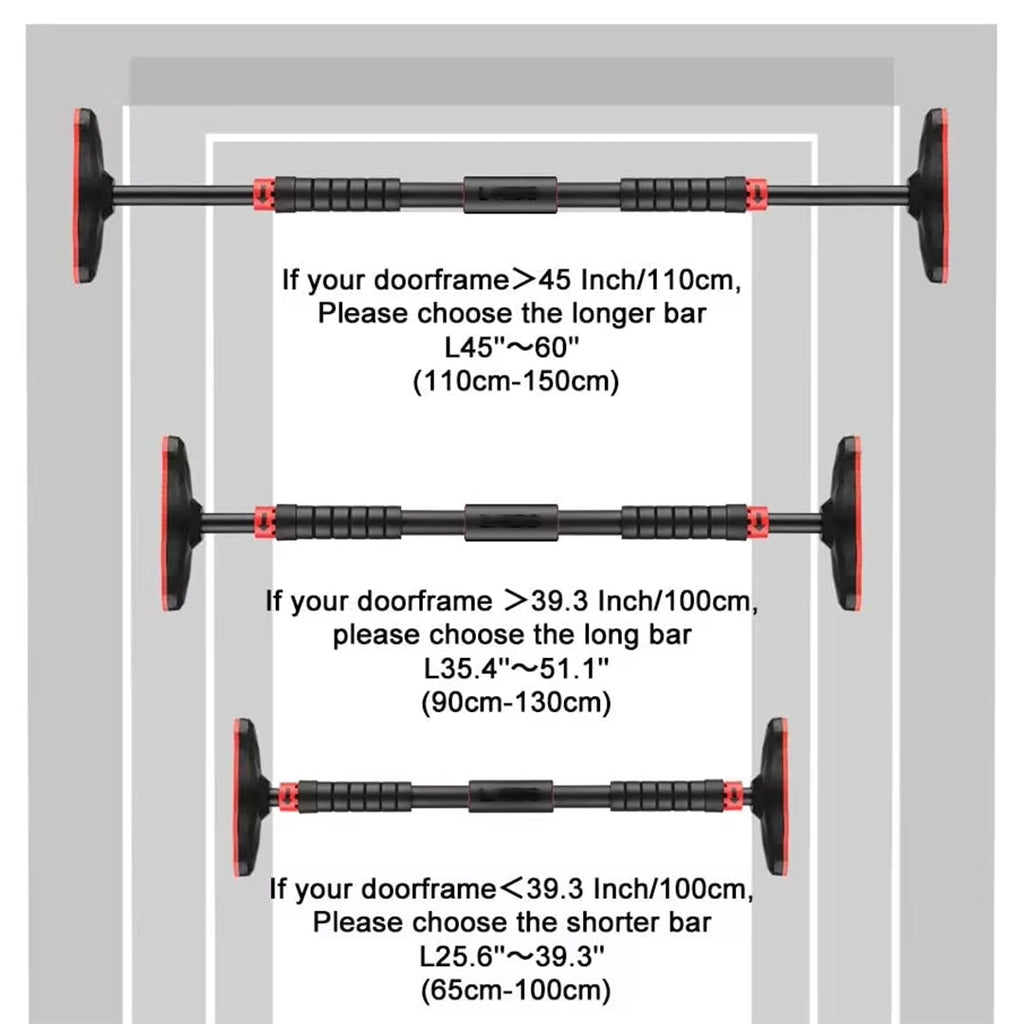 Adjustable Doorway Pull Up Bar, No-Drill Home Fitness Bar (60–110 cm)