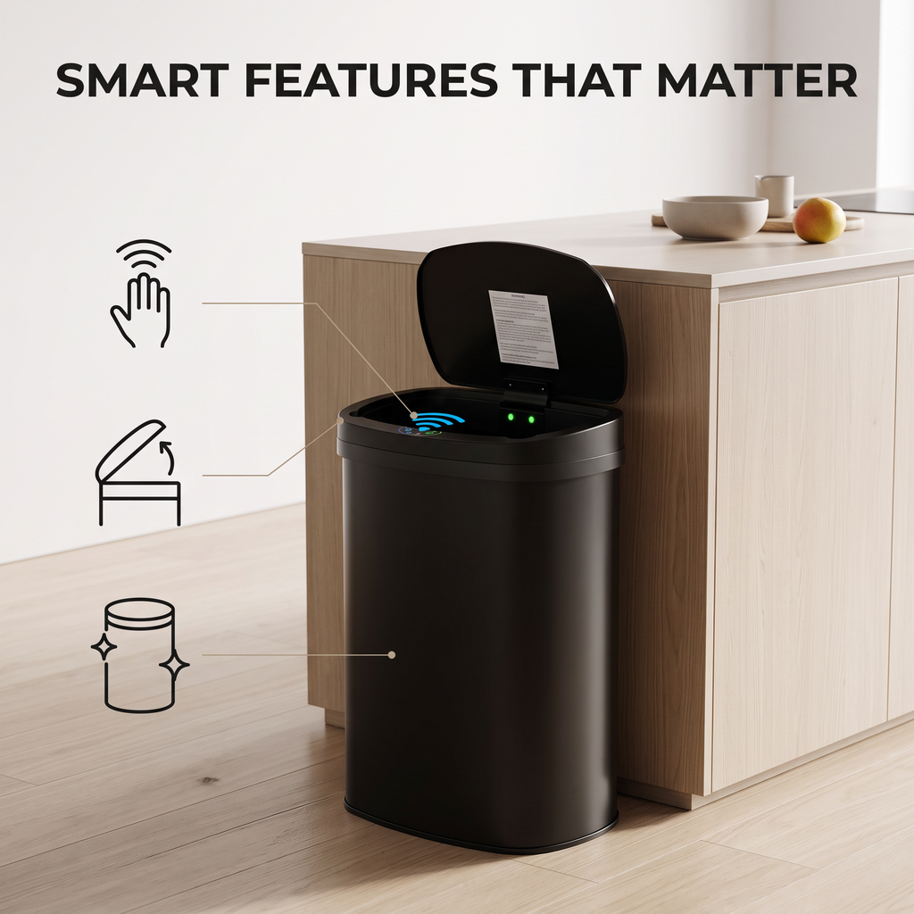 12L Automatic Sensor Bin with Touchless Lid