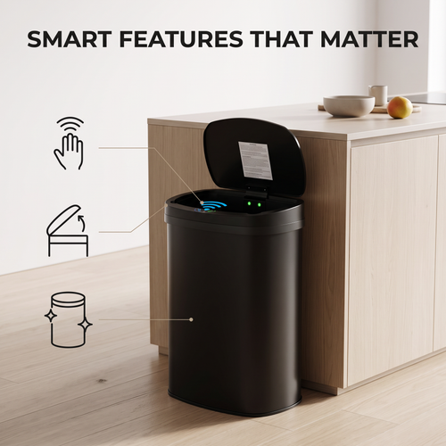 12L Automatic Sensor Bin with Touchless Lid
