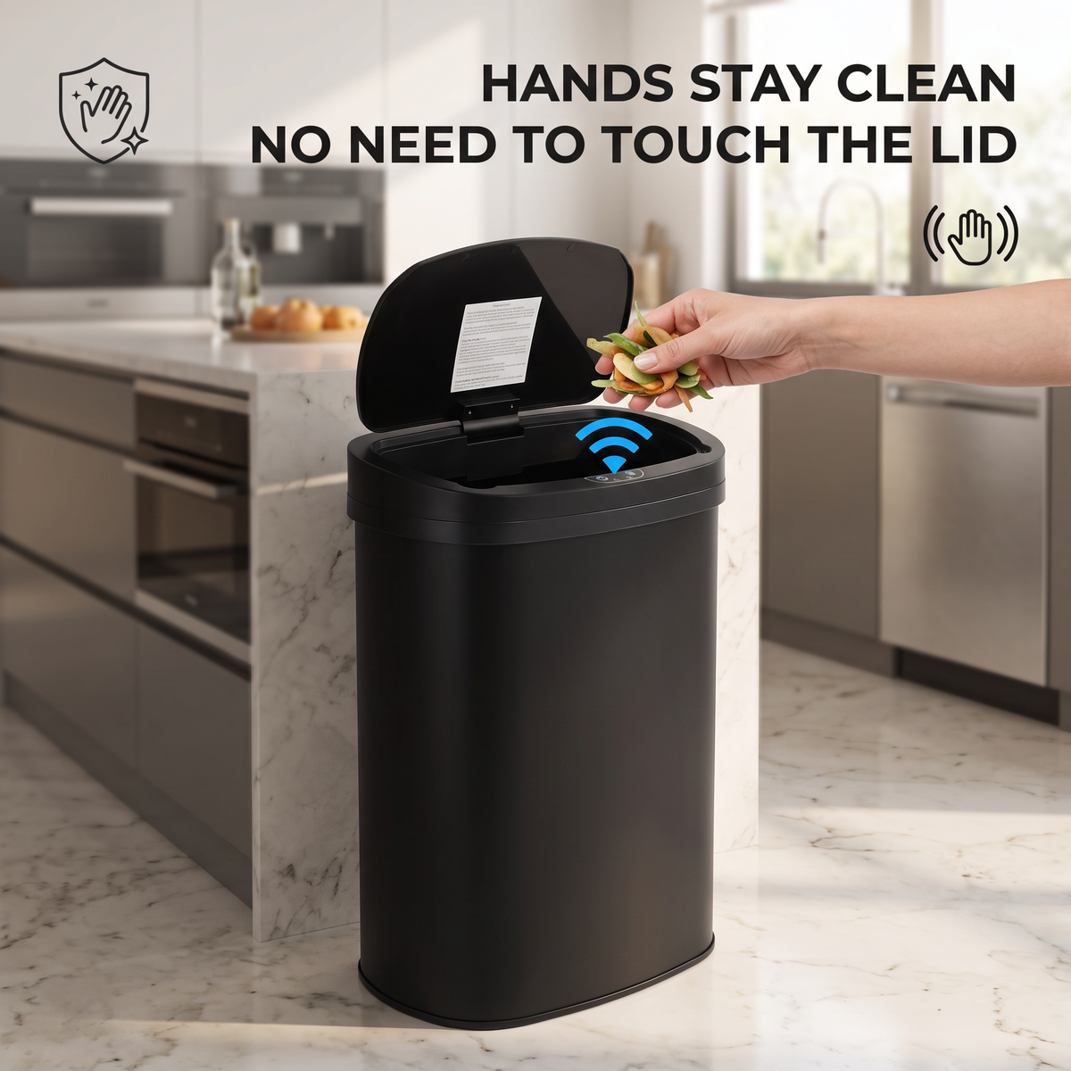 12L Automatic Sensor Bin with Touchless Lid