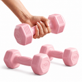 2x2kg Pink Dumbbell Set – 4kg Total, Comfort Grip Hand Weights for Home Workout, Fitness & Light Training