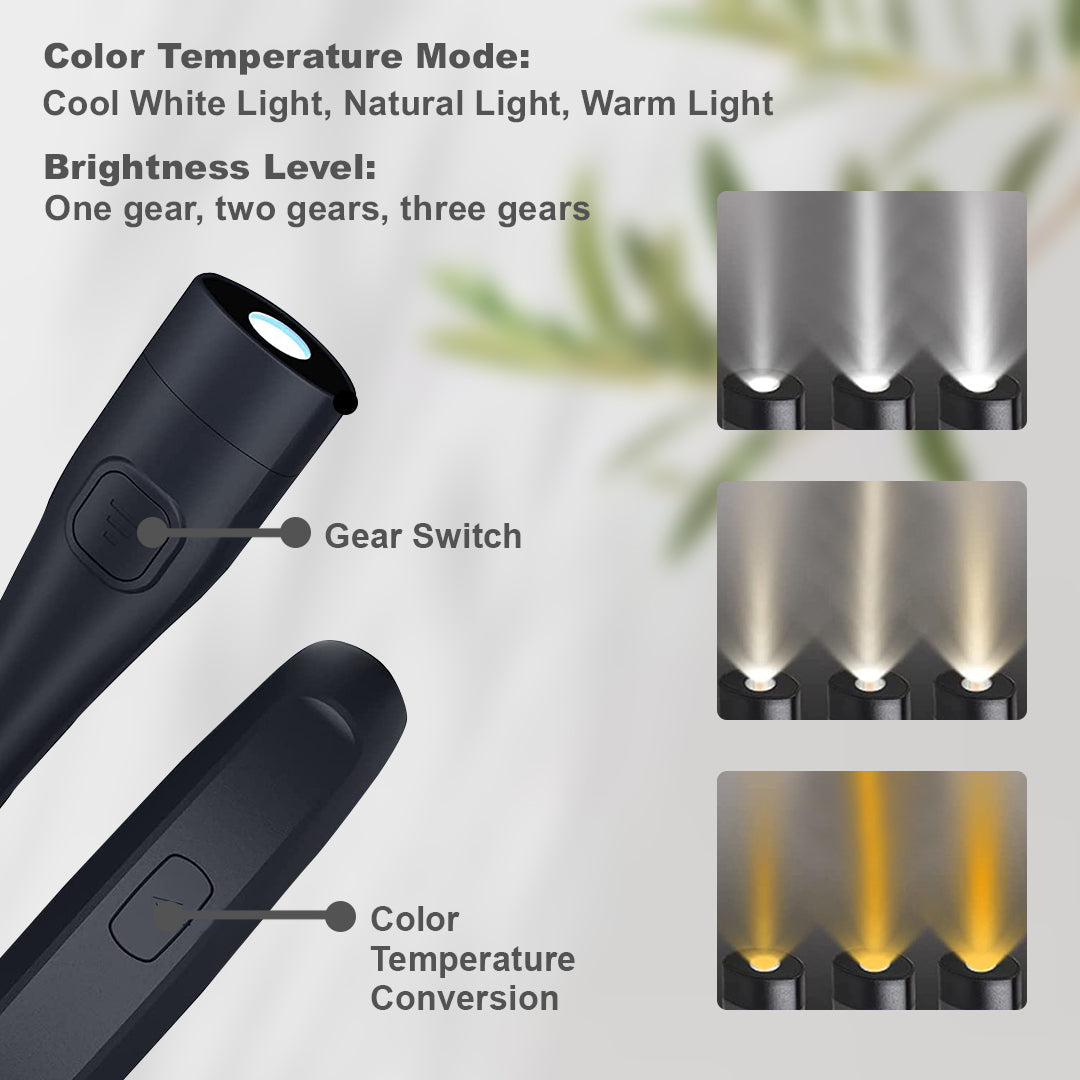 Adjustable Neck Book Reading Light for Hands-Free Use