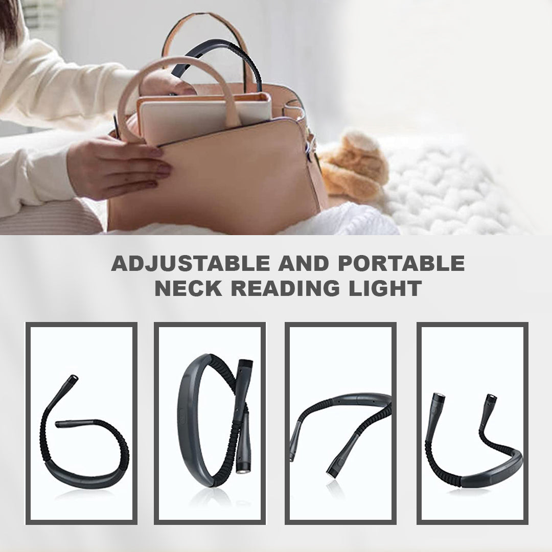 Adjustable Neck Book Reading Light for Hands-Free Use