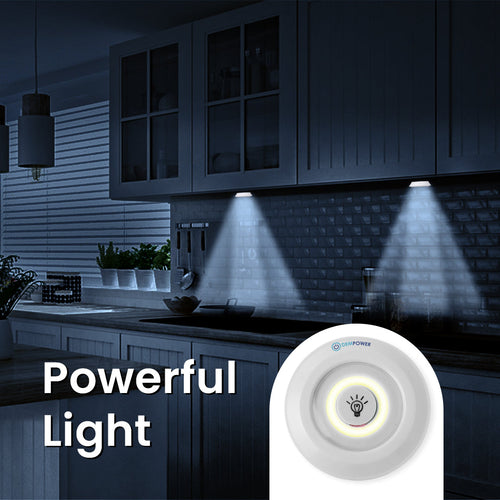 3 PCS Sticky LED Spot Lights with Smart Control Remote