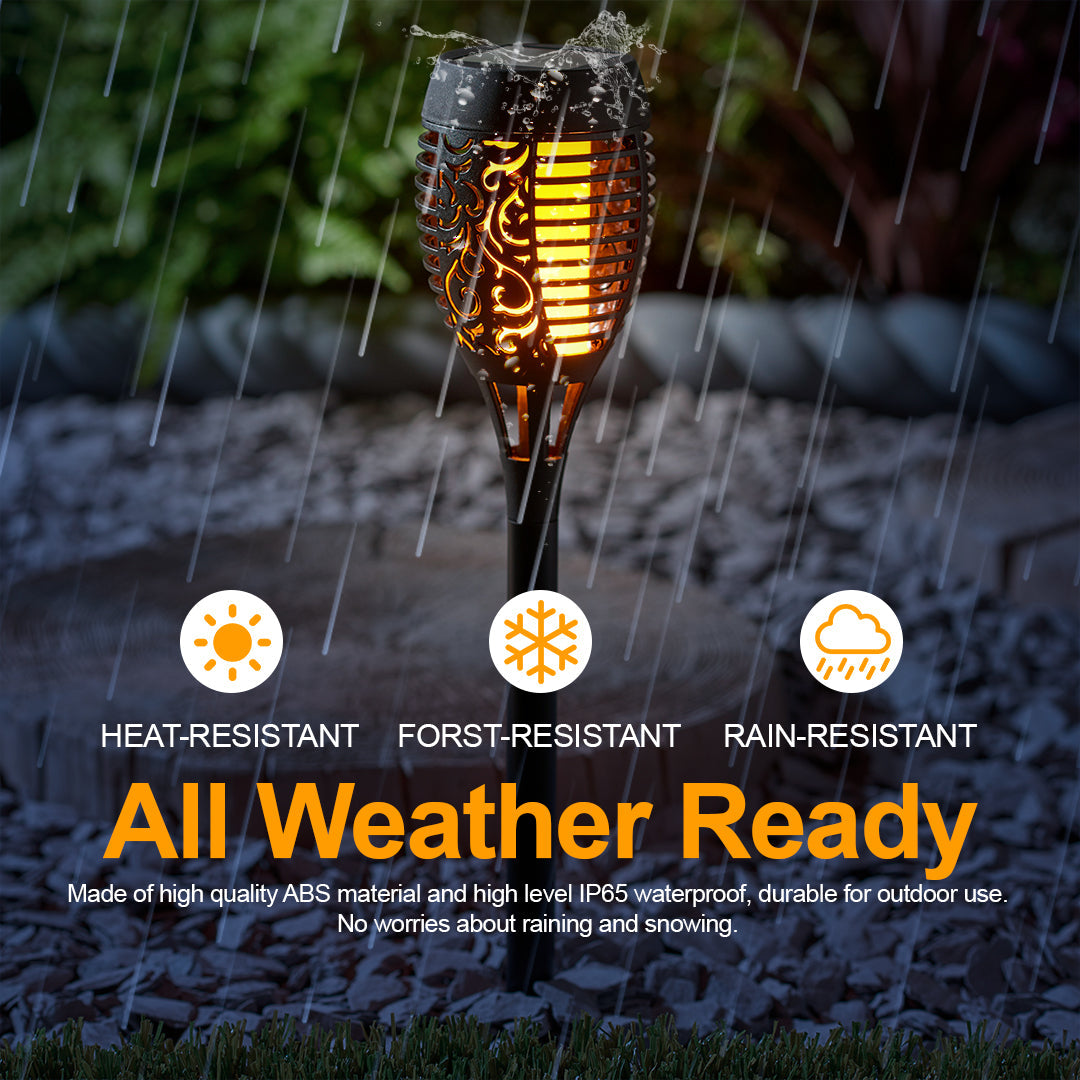 33 LED Solar Flicker Flame Torch  (1PCS)