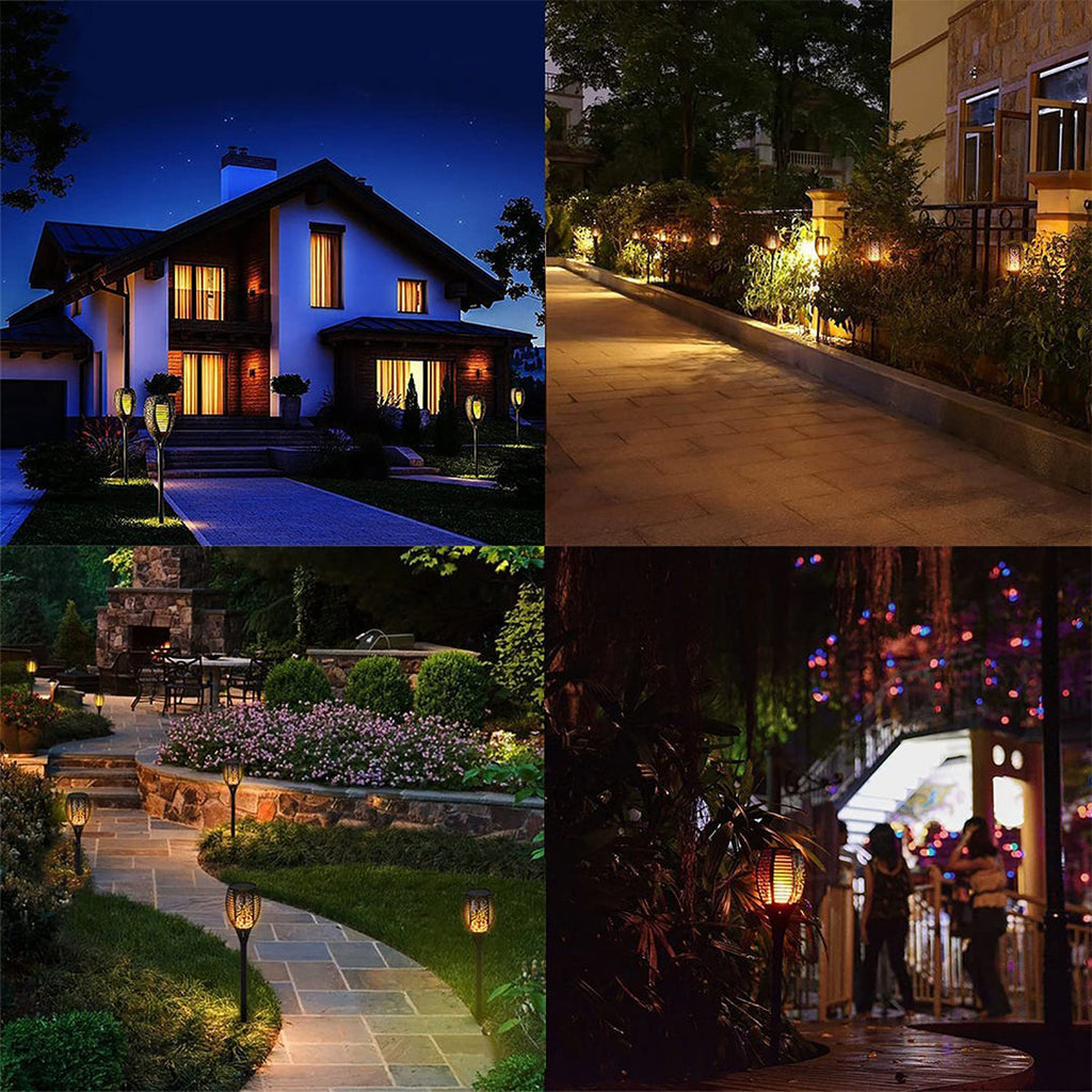 33 LED Solar Flicker Flame Torch  (1PCS)