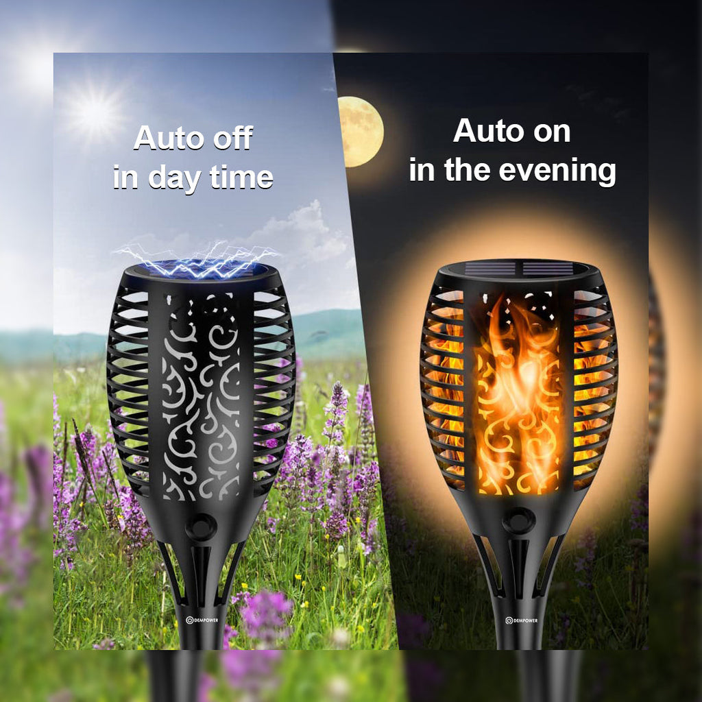 33 LED Solar Flicker Flame Torch  (1PCS)