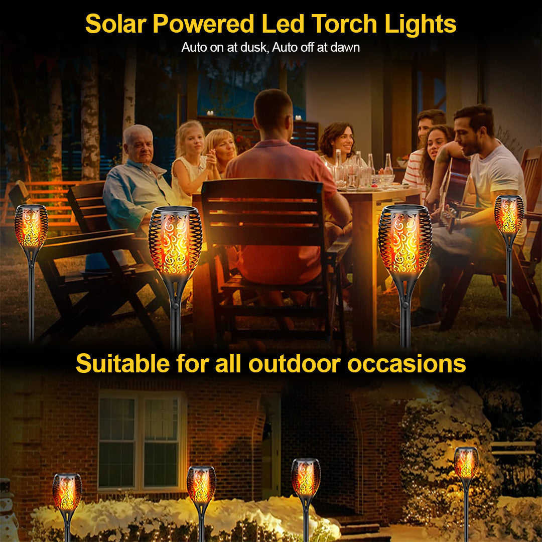 33 LED Solar Flicker Flame Torch  (1PCS)