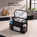 Portable Insulated Cooler Bag for Food and Drinks with Mesh Pockets