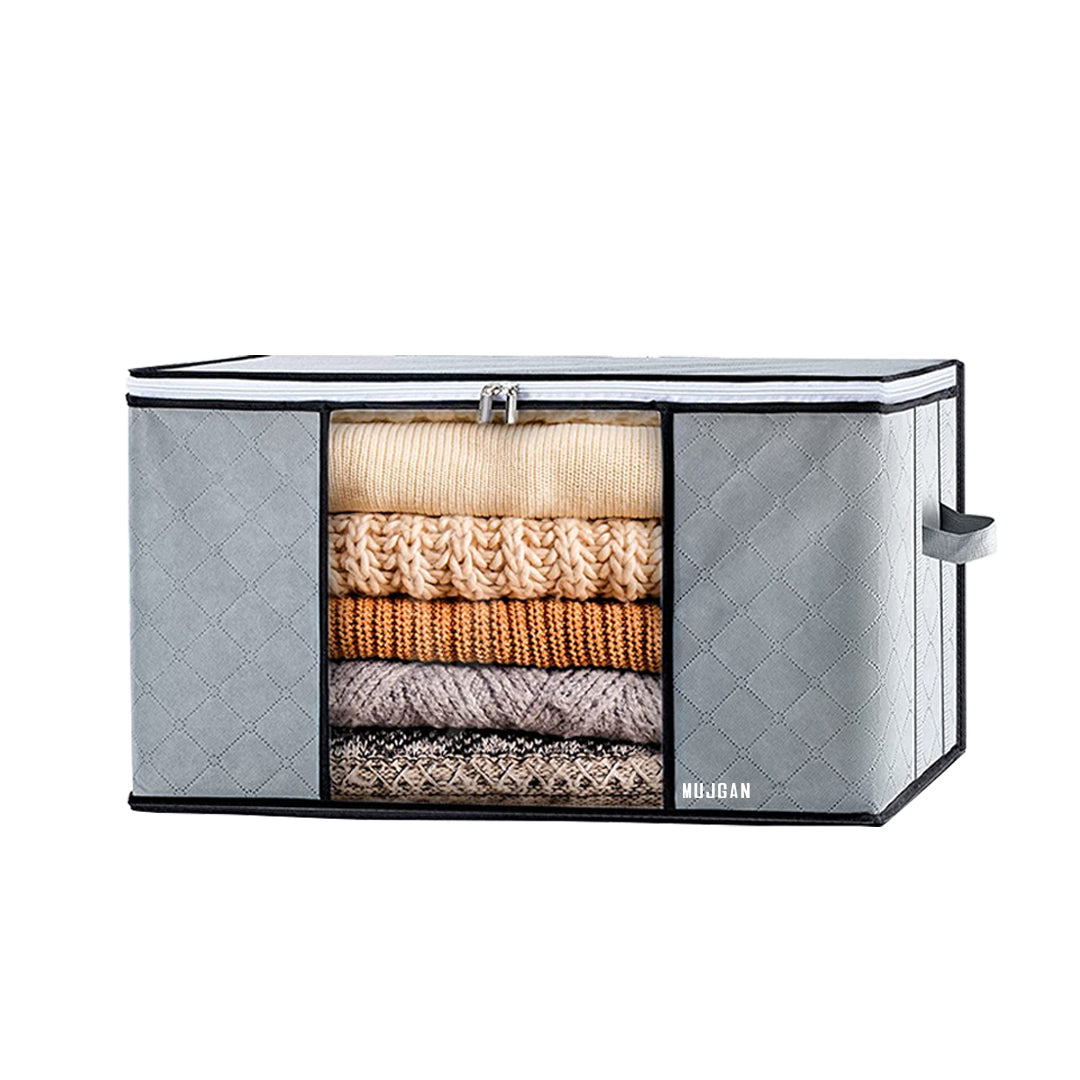 90L Clothes and Blanket Storage Bag Organizer Boxes Containers (Random Colour)