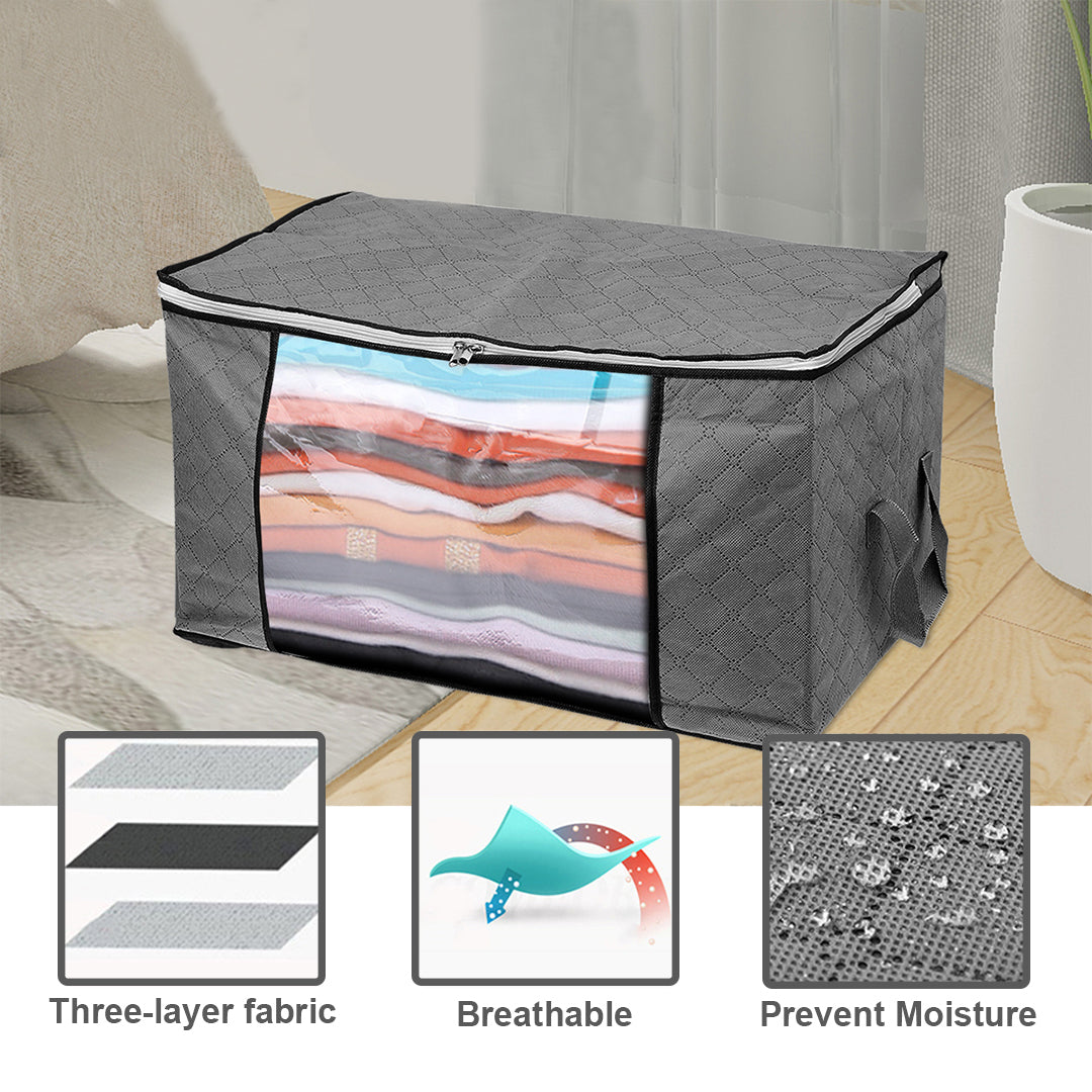 90L Clothes and Blanket Storage Bag Organizer Boxes Containers (Random Colour)