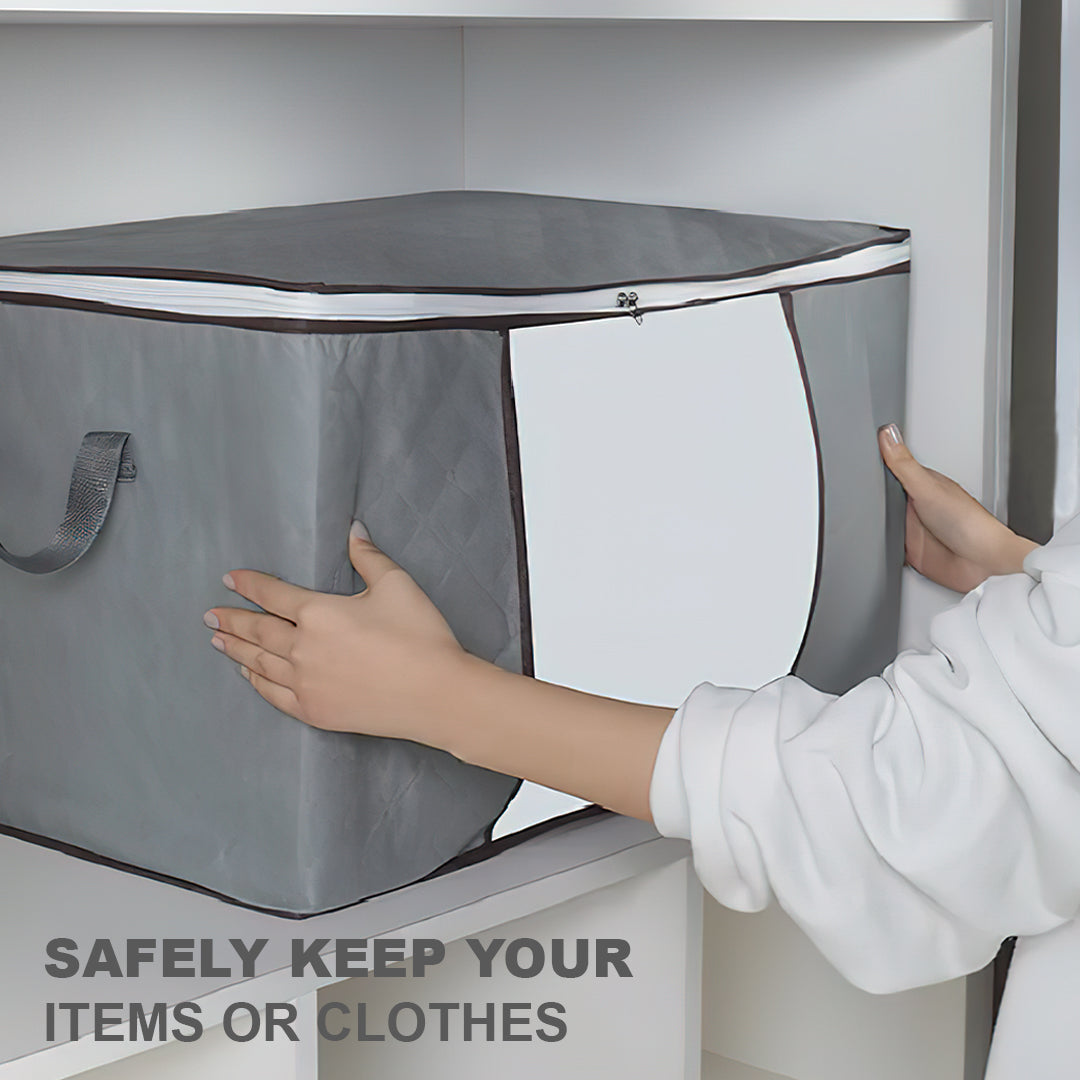 90L Clothes and Blanket Storage Bag Organizer Boxes Containers (Random Colour)