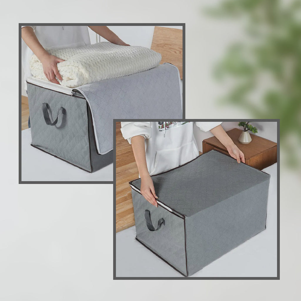 90L Clothes and Blanket Storage Bag Organizer Boxes Containers (Random Colour)