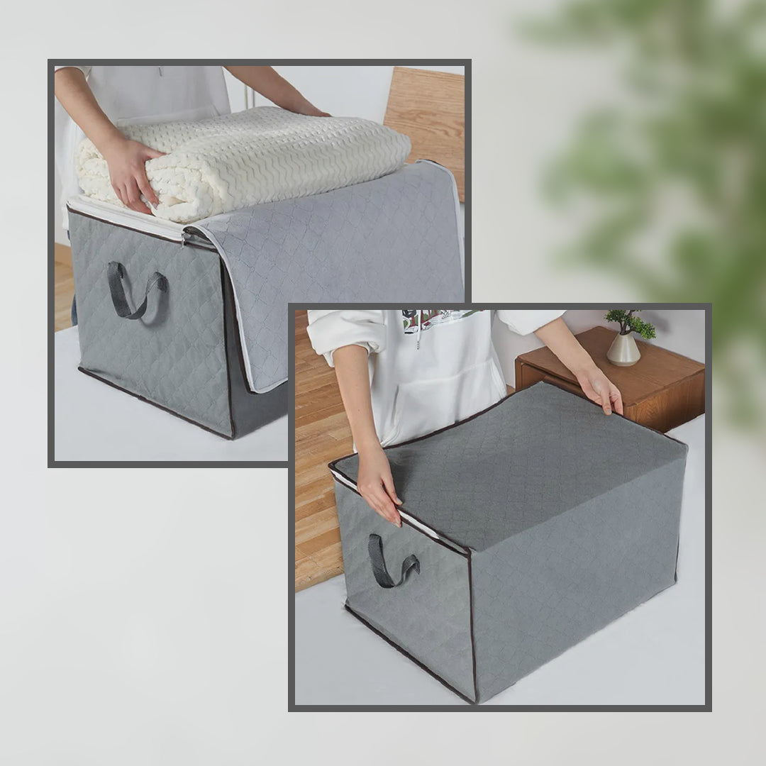 90L Clothes and Blanket Storage Bag Organizer Boxes Containers (Random Colour)